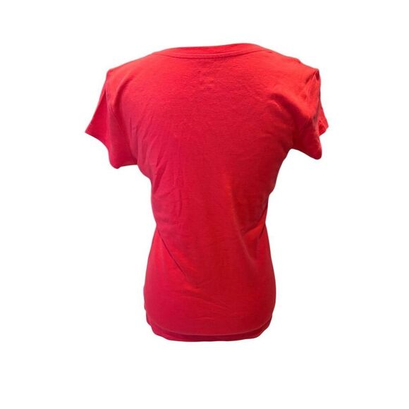 JC Penney Women's V-Neck Short Sleeve T-Shirt Pink Size L Casual - Picture 4 of 7